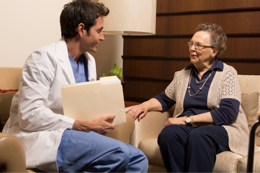 Senior citizen female health check